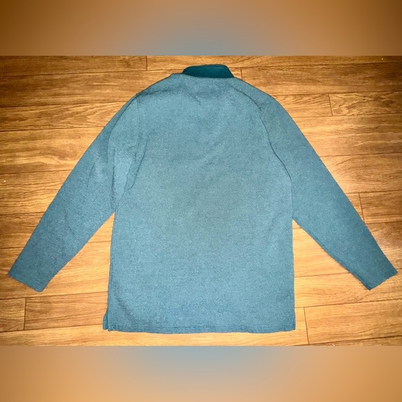 Pendleton Men’s Sweater Quarter Zip Up Size Small Teal - Picture 6 of 8